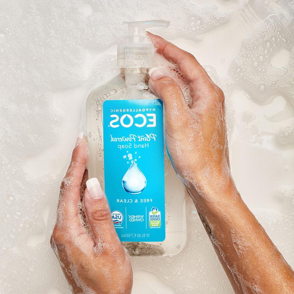 Soapy hands with ECOS dish soap