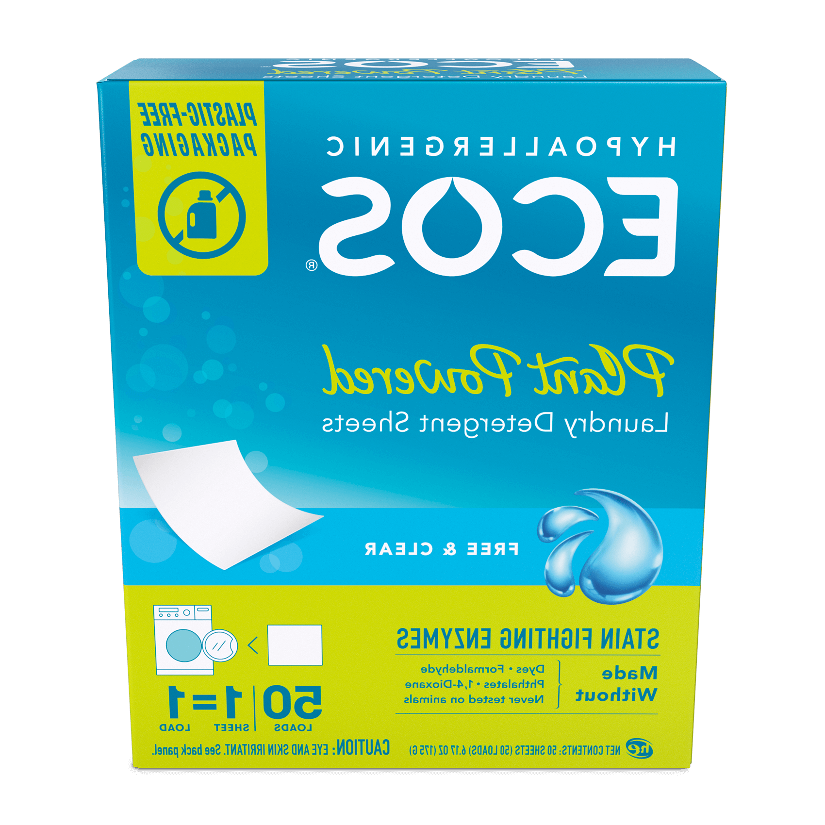 ECOS Laundry Sheets Free & Clear Front