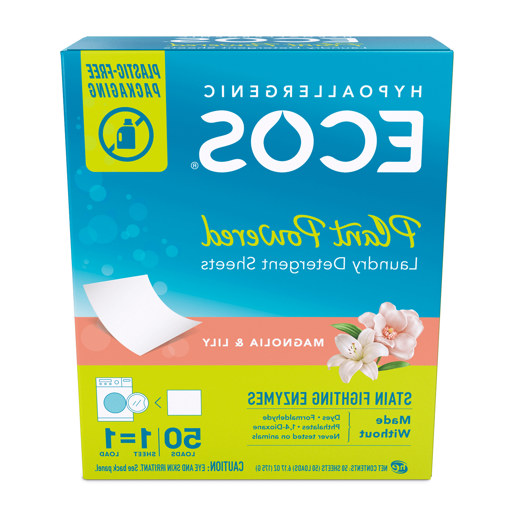 ECOS Laundry Sheets Magnolia 莉莉 Front