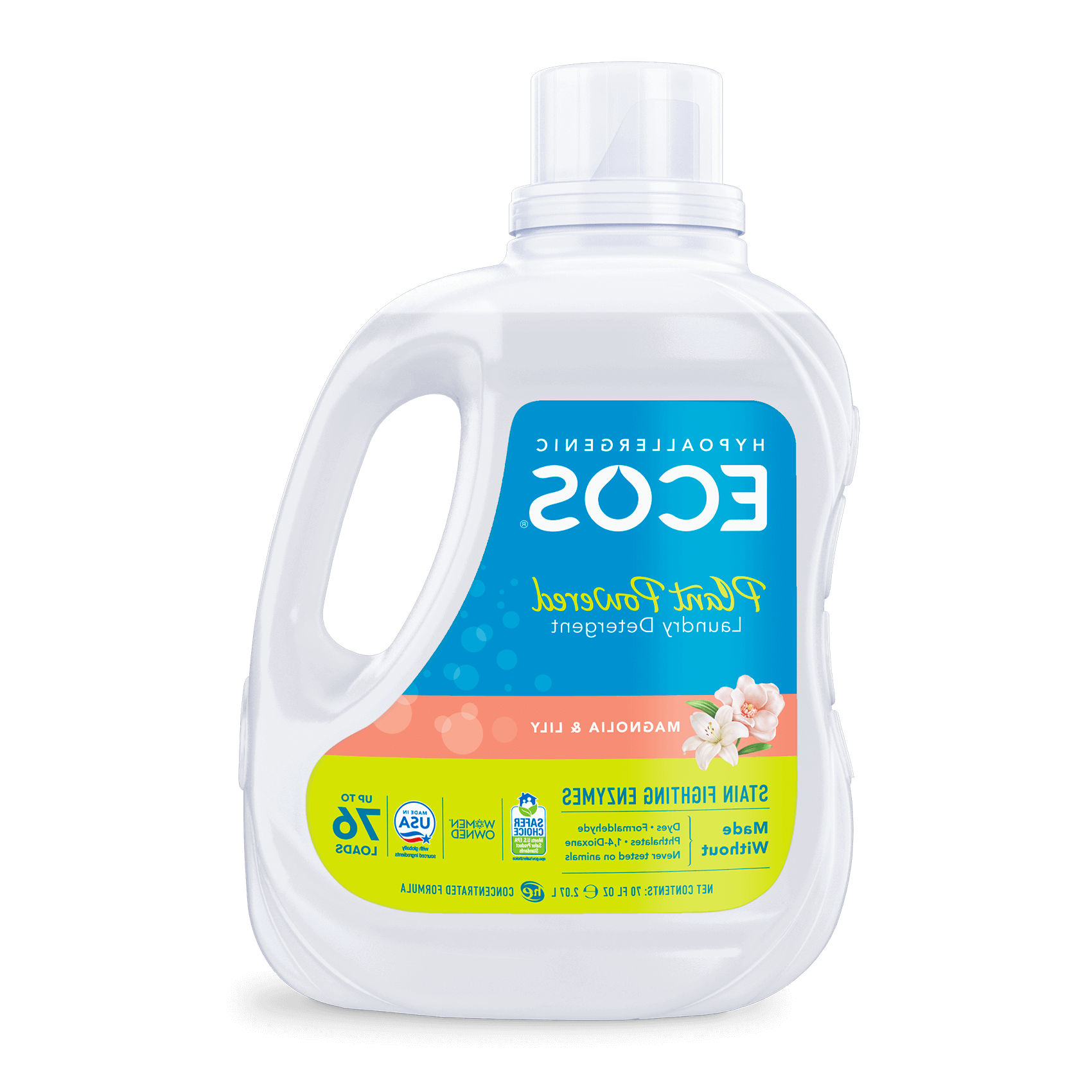 ECOS 洗衣 Detergent With Enzymes Magnolia 莉莉 Front