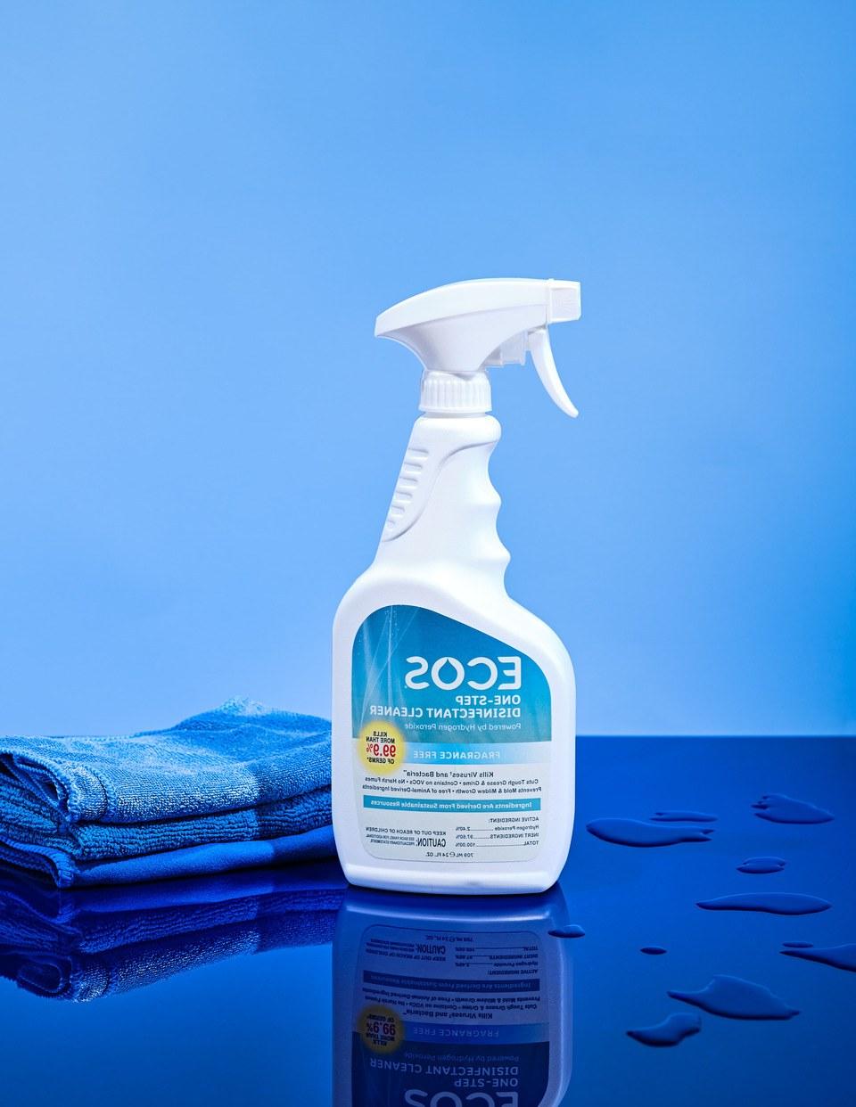 Fragrance Free Disinfectant Spray Bottle & Cleaning Towel