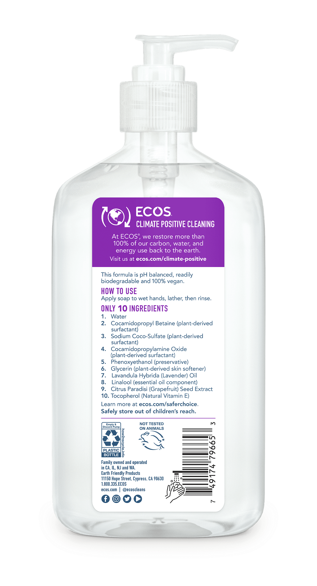 Hypoallergenic Hand Soap Household Hand Cleaner ECOS®