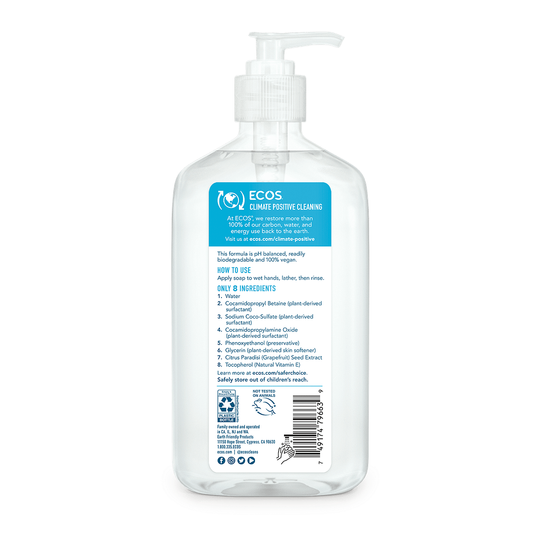 ECOS Hand Soap Free & Clear Back