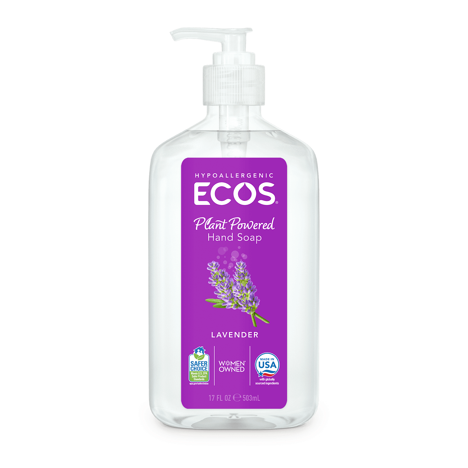 ECOS Hand Soap Lavender Front