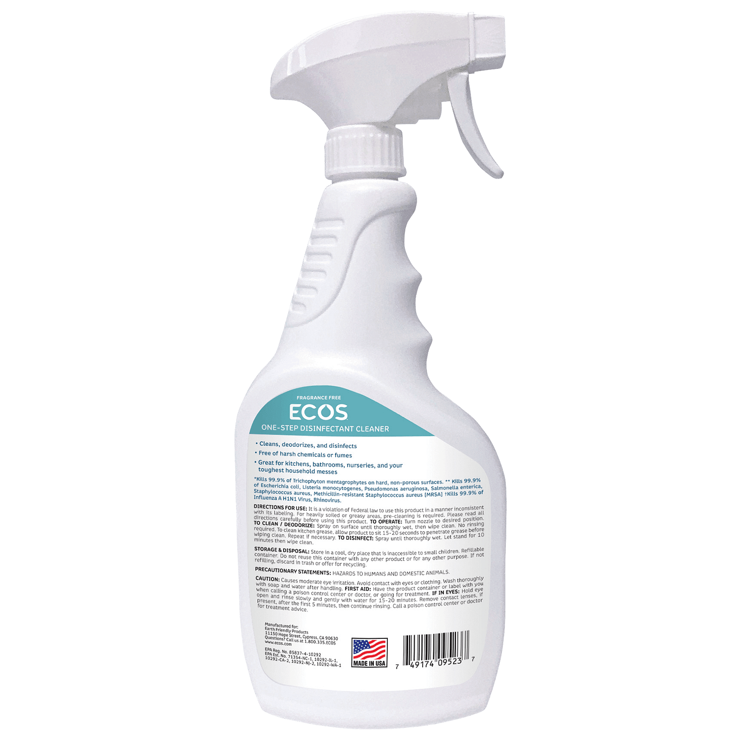 ECOS Disinfectant Back