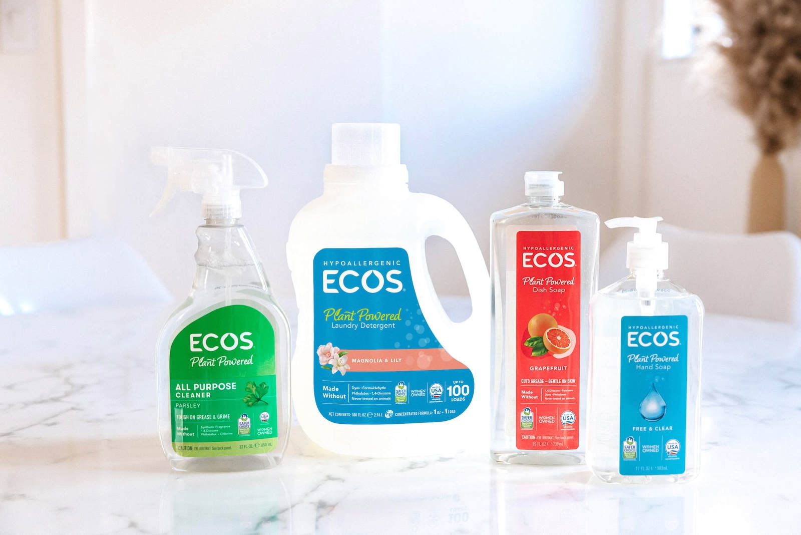 ECOS Cleaning Products on Counter