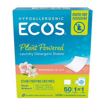 ECOS Laundry Sheets Magnolia Lily Front