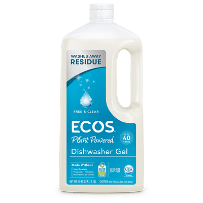 ECOS Dishwasher Gel Free & Clear Front