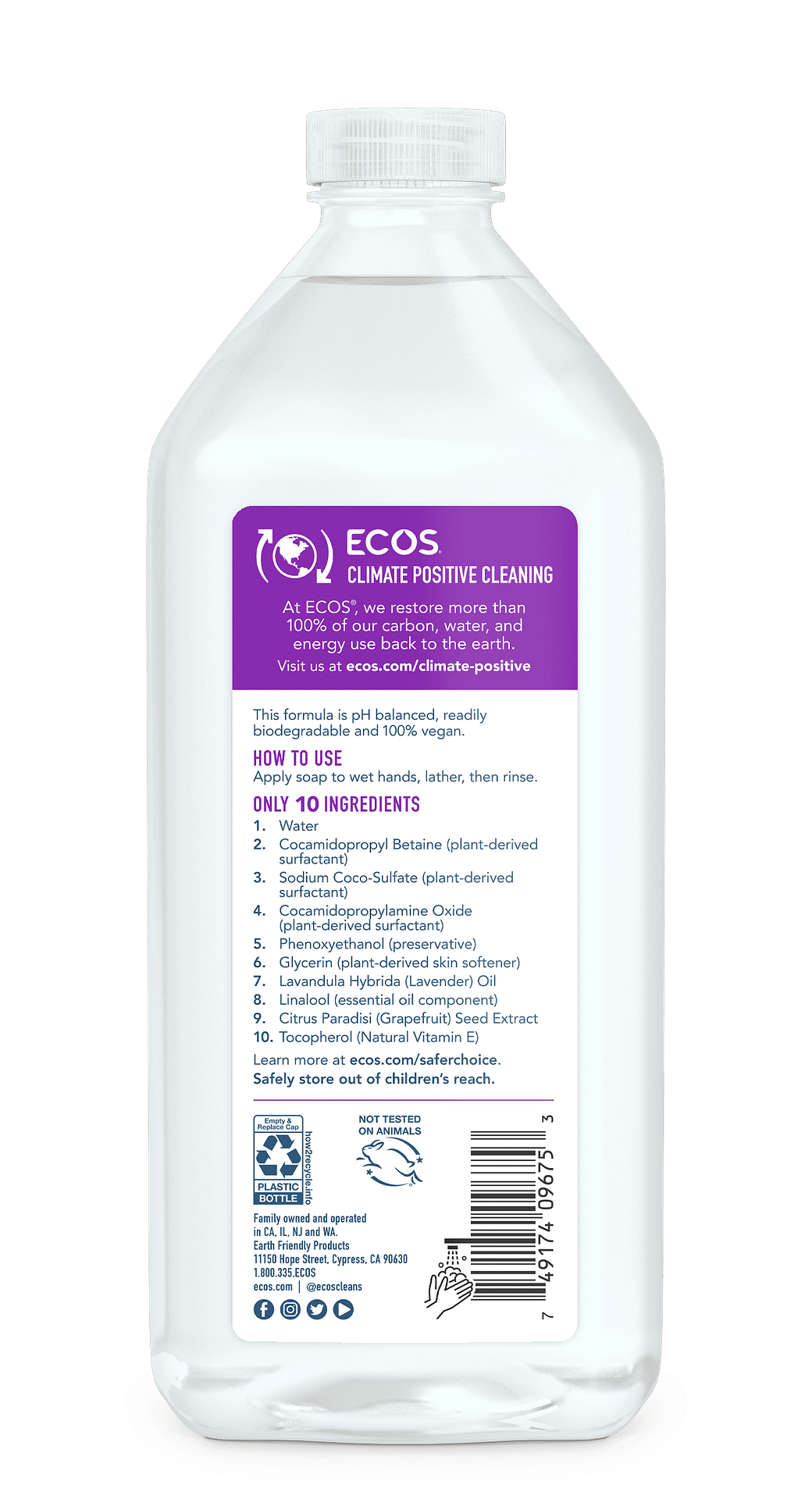 Hypoallergenic Hand Soap Household Hand Cleaner ECOS®